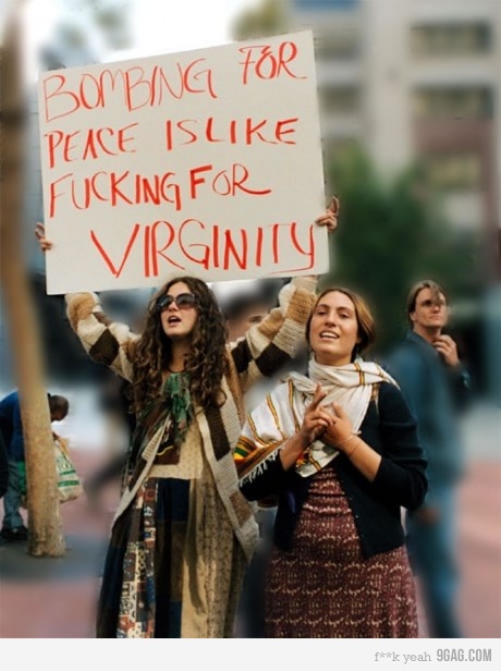 The placard says it all. johndrogers on Flickr