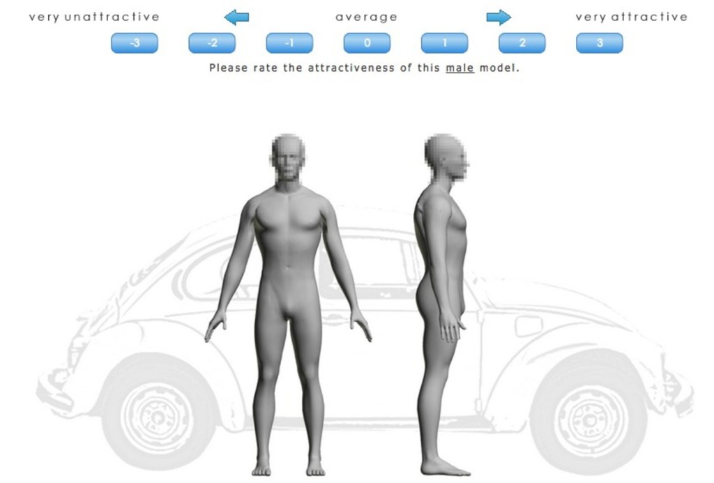 Example image from the BodyLab ‘digital ecosystem’. The VW Beetle is provided as the universal symbol of something-slightly-shorter-than-an-adult-human. Faces pixellated to preserve any grey people’s anonymity. Rob Brooks/BodyLab.biz